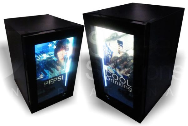 transparent lcd display fridge